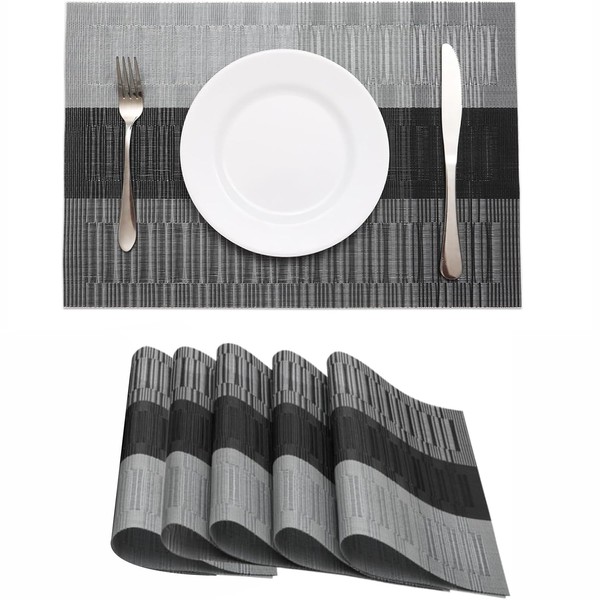 TIED RIBBONS Placemats Set of 6, PVC | 18 x