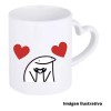 12 Pz Taza Blanca Asa Corazon 11oz Color Make Sublimar