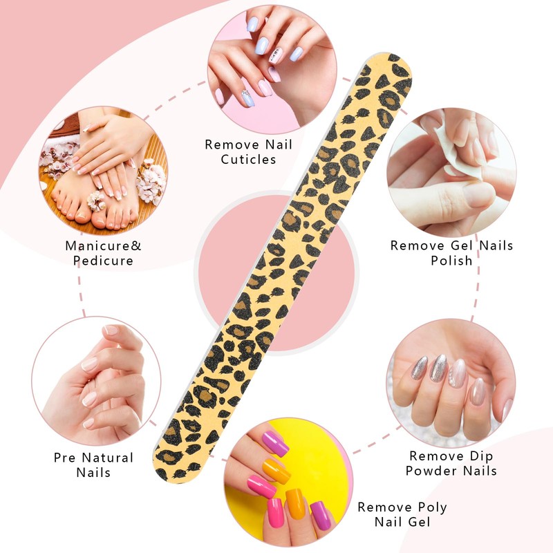 MWOOT 50 Stück Nagelfeilen, Nailart Doppelseitige Nagelfeile, Professionell Buffer Schmirgel