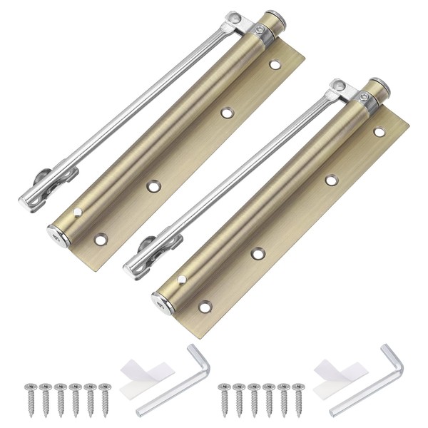 sourcing map 2 Pcs 195mm/7.68" Spring Door Closer, Stainless Steel