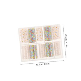 BIUDECO 10sheets Floral Nail Art Stickers Assorted Decals for Fashion Manicure Easy Application for Women for Parties and Holidays