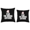 Fear The Mouse Catcher Exterminator Throw Pillow