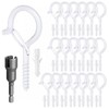 Wopanxye 20pack White Screw-in Hooks Wall Ceiling for Outdoor String