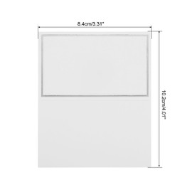 sourcing map 40pcs Place Cards, Line Border Printable Place Name Cards for Table Setting Wedding Dinner Parties Events Reserved Seating, White Silver Line