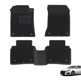 3W Floor Mats & Carpets Compatible for Nissan Altima 2019-2024 2025, TPE All Weather Accessories Custom Fit Floor Liner for Nissan Altima (1st and 2nd Row) Full Set Car Mats