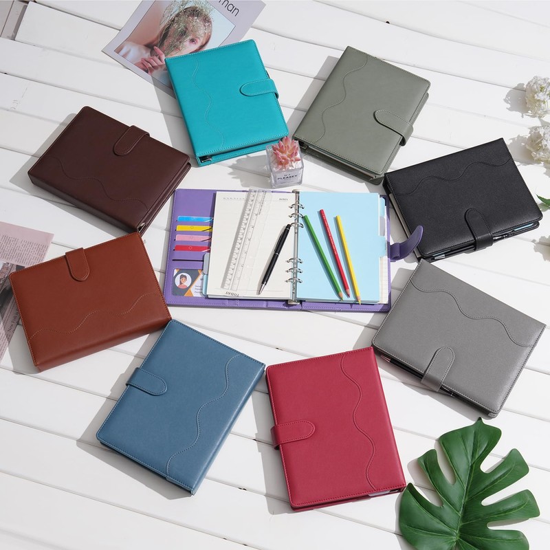WASON A5 Diary Leather PU Lined Notebook Refillable Paper Journal,