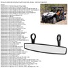 Rear View Race Mirror Convex Mirror with 1.75in‑2in Clamp Replacement