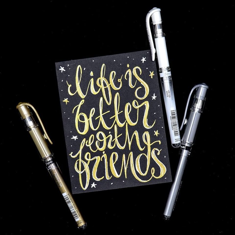 Uni Ball Silver Signo Pen Broad Metallic Gel Ink Rollerball