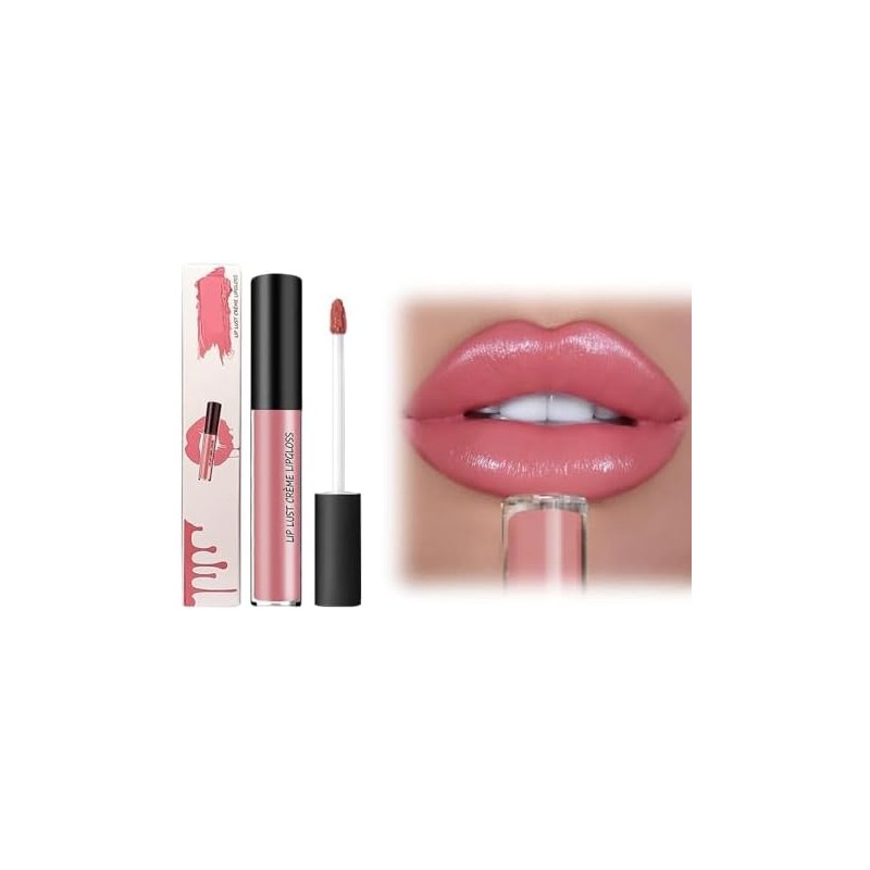 12 Colores Brillo Labial En Crema, Resistente Al Agua, antiadherente,