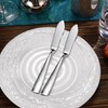 KEAWELL Premium 4-Piece 7" Louis Hammered Butter Knives, 18/10 Stainless