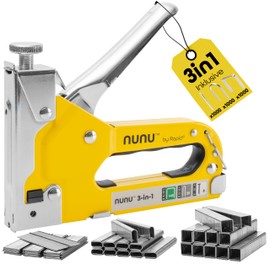 Rapid Rapid NUNU 3-in-1 Handtacker, Set mit 3.000 Klammern und N?gel, Tacker fr Holz, DIY-Tackerpistole fr Teppiche & M?bel, Upcycling, einstellbare Schlagkraft und ergonomisches Design