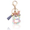MORSUNBELA Keychain Initial B Keyring Keychains with Letters Women's Keyrings