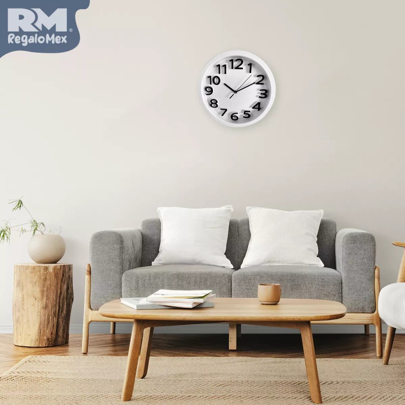 Rm Regalomex Reloj De Pared Análogo Minimalista 30+ Centímetros