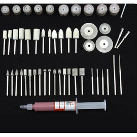 52pcs Diamond Mounted Burr Sets for Jade/Stone/Jewelry Making, Engraving, Polishing and Buffing Fit Dremel Rotary Tools