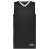 Augusta Sportswear Boy's Youth Match-Up Basketball Jersey, Black/White, Large