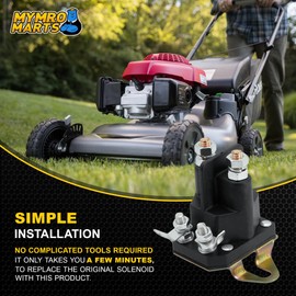 MYMRO 117-1197 784-1221-210 12V Starter Solenoid Compatible for Exmark Lawn Boy Toro Z Mower 1-513075 104-3189 212655 28-4210 47-1910, 4 Terminal DC Lawn Mower Solenoid