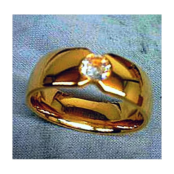 Our Own TITANIUM Gold Plated Highly Polished RING with 5mm