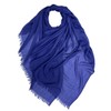 OgLuxe Modal Blend Scarf – Plain Frayed Ends Cotton Modal Soft Neck Arm Shawl Lightweight Wrap Holiday Accessory Royal