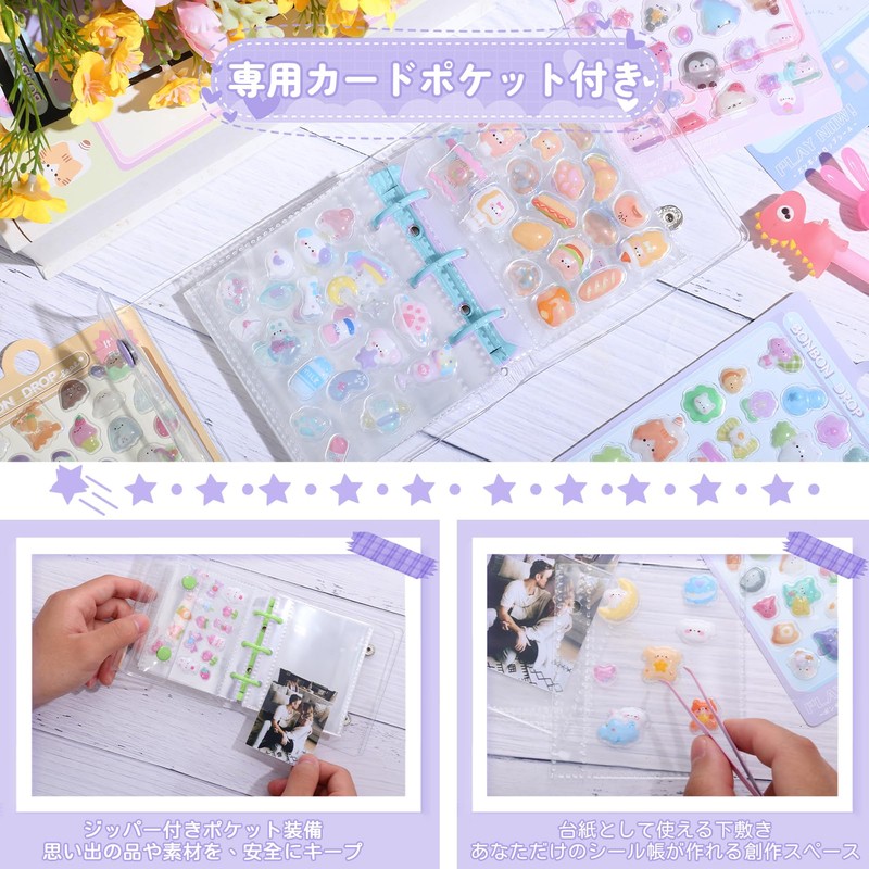 Seal Notebook, Transparent Mini Binder, M5, A8, A7, A6 Size,