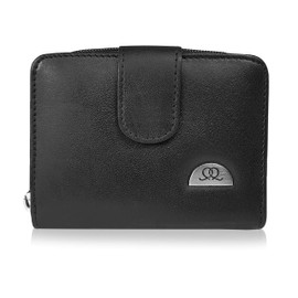 Quenchy London Ladies RFID Blocking Leather Purse - Multi Debit or Credit Card Spaces and Pockets with Zipped Closure - Zip Around Coins Section - (QL330QAX Boxed)