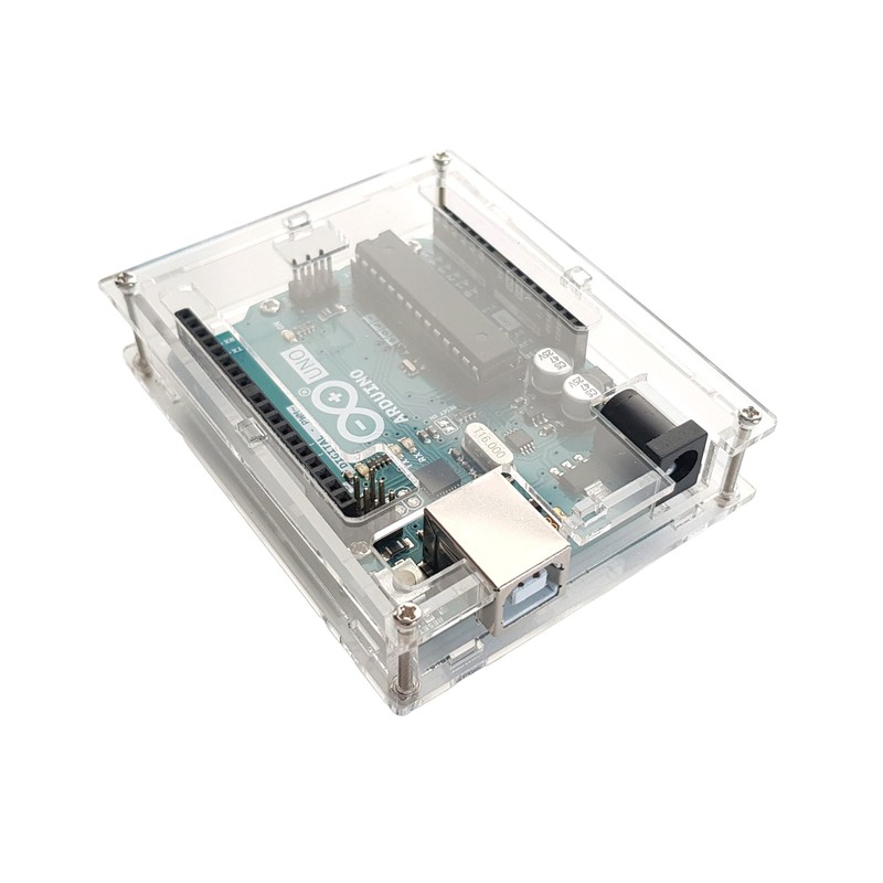 DIYables Enclosure for Arduino Uno, Transparent, 2 Pieces
