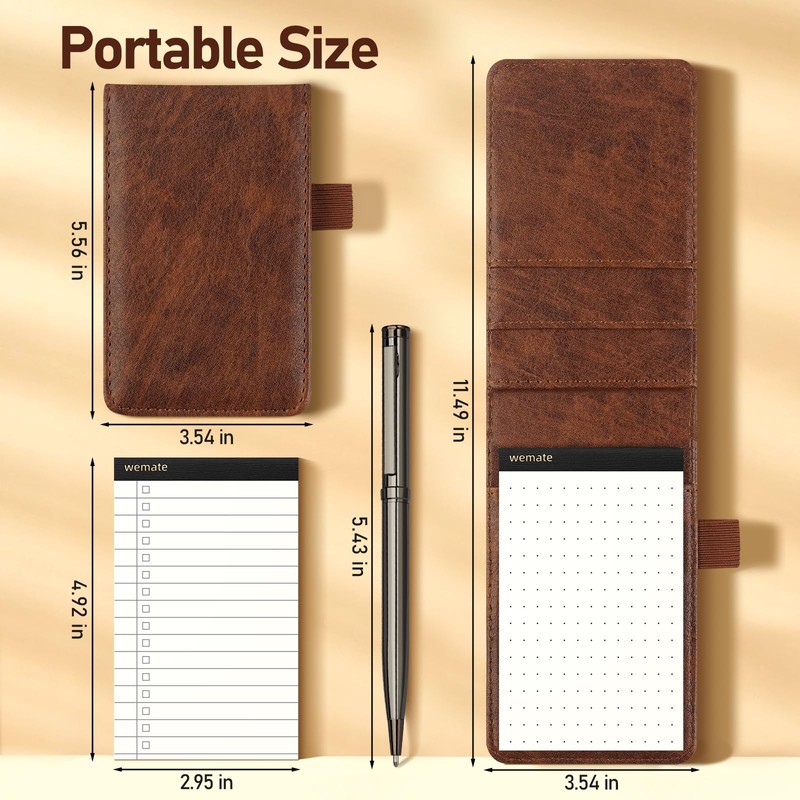 WEMATE 10 Pieces Notepad Holder Set Pocket Notebook - Included