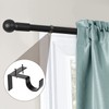 4Pcs Bracket Hang Curtain Rod Holders Single Hook Right Into