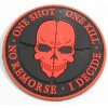 PVC Rubber Morale Patch Military Sniper One Shot Kill US