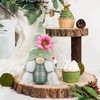 Gehydy Set of 2 Summer Gnome Flowers Decoration Spring Decoration