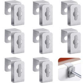 Hicarer 8 Pcs Metal Hanging File Bracket Clips Storage Hanging Filing Cabinet Rail Clips Metal Divider Fits 1/2" Drawer Side for File Cabinets Storage
