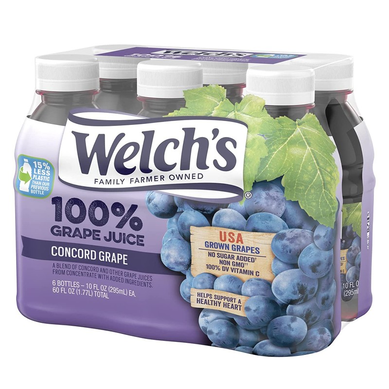 Welch's 100% Grape Juice, 6-10 oz. Cans (Pack of 4)