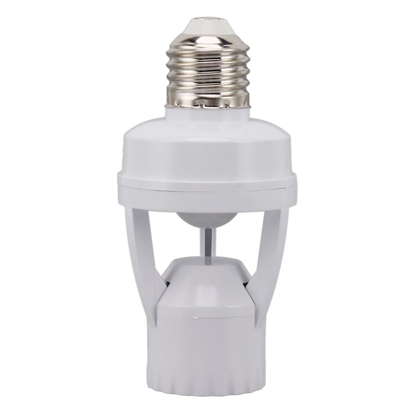Motion Sensor Light Socket, PIR Motion E27 Screw Lamp Adapter