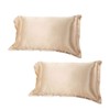 Dehman 2xSilky Soft Satin Standard Pillow Cushion Cover Pillowcase Bed