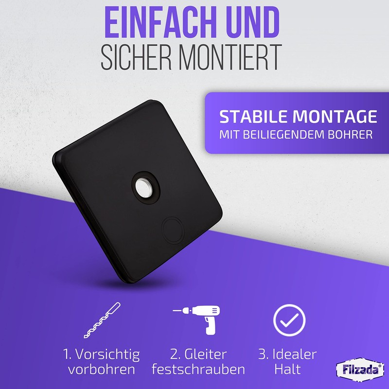 Filzada® 18x Teflon Gliders for Screwing - 50 x 50