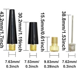 JZUNHN 4pcs Ball Pump Needle Set Needle Inflator Kit Needle Nozzle Adapter Portable Tire Inflabtor Air Comressor Air Nozzle Pump Adapter Kit for Inflatables, Sports Balls and Bicycles