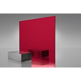 SIBE- R Plastic Supply -1400 RED Acrylic Mirror PLEXIGLASS 12" X 24" - 1/8"