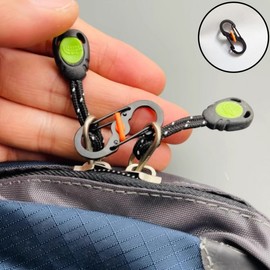 Lockable carabiner loop anti-theft camping hook multipurpose Clip 7ea
