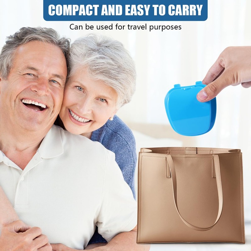 KISEER KISEER 3 Pack Colors Denture Bath Case Cup Box