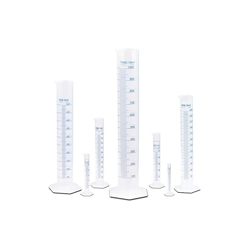 100ml Plastic Graduated Cylinder, Printed Graduations, Single Metric Scale, Polypropylene,