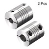 sourcing map 2PCS Motor Shaft 8mm to 12mm Helical Beam