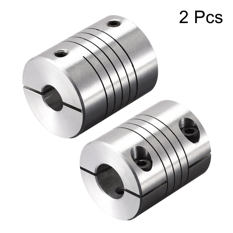 sourcing map 2PCS Motor Shaft 8mm to 12mm Helical Beam