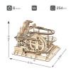 ROKR 254Pcs Marble Run 3D Wooden Puzzle With Waterwheel And