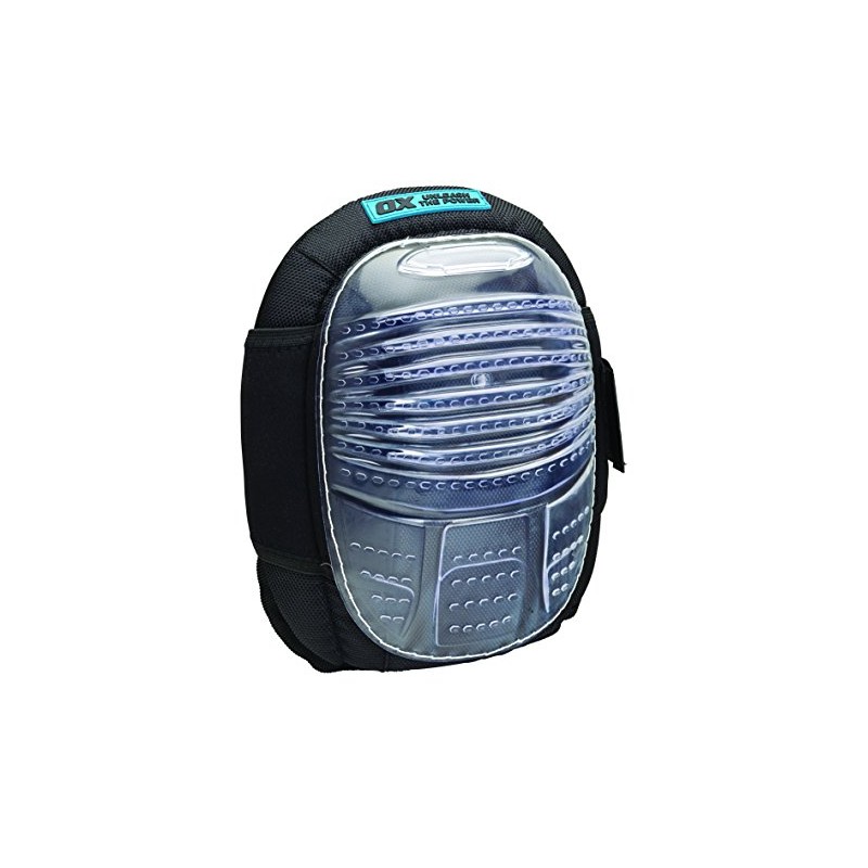OX Tools Heavy Duty Soft Gel Filled Knee Pad, Clear/Black