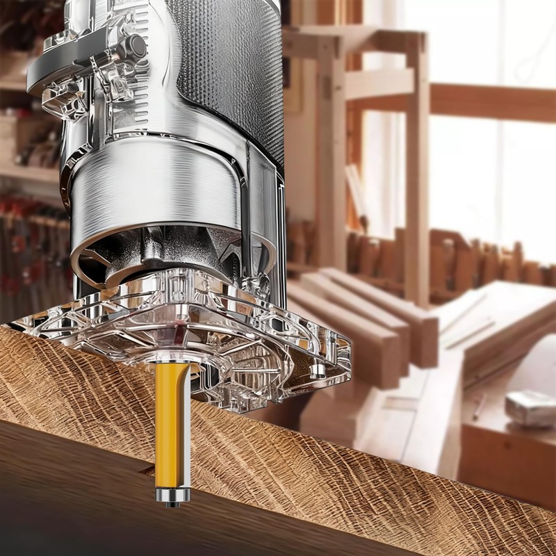 HUHAO Top and Bottom Bearing Flush Trim Router Bits Set
