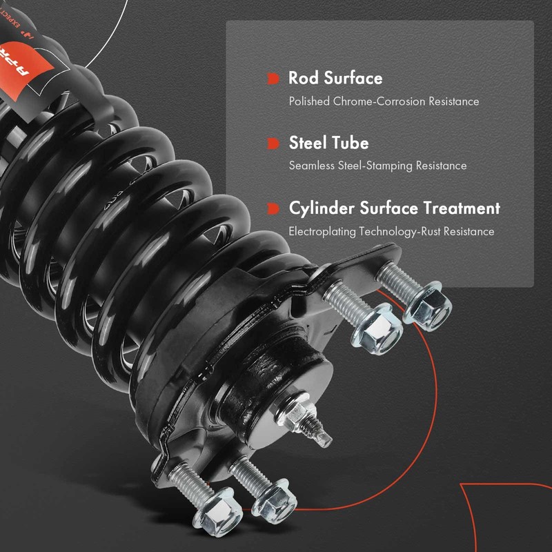 A-Premium Front Pair (2) Complete Strut & Coil Spring Assembly