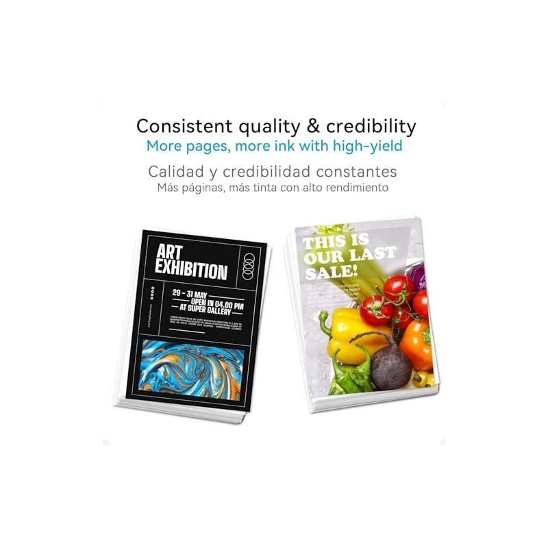 Paquete combinado de cartuchos de tinta 64XL para HP Ink