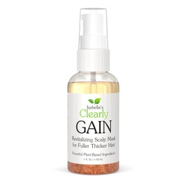 Clearly GAIN, Aceite para el Crecimiento del Cabello y Tratamiento del Cuero Cabelludo para Hombres y Mujeres  Suero Natural con Aceite de Ricino,... 