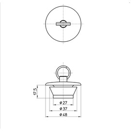 Sanei Faucet W-type Rubber Stopper for Bath
