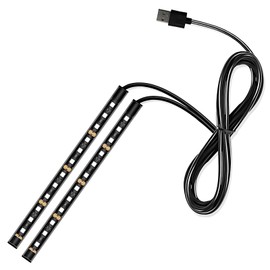 Letics Car LED Strip Light USB Powered Ambient Light Foot Light (Blue)