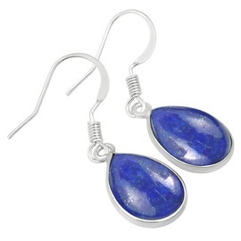 9.50Cts Natural Lapis Lazuli Earrings For Women Blue Stone September Birthstone Jewelry Women's Day Gifts For Mom Wife Sister